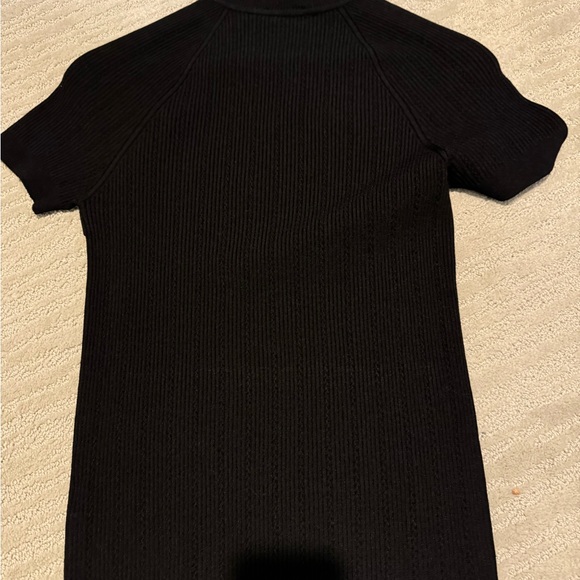 Balmain 3-button black short sleeve knit top - size 42 - Picture 4 of 8